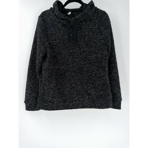 Fabletics Tops - Women's Fabletics Yukon Space Dyed Black White Hoodie Size M